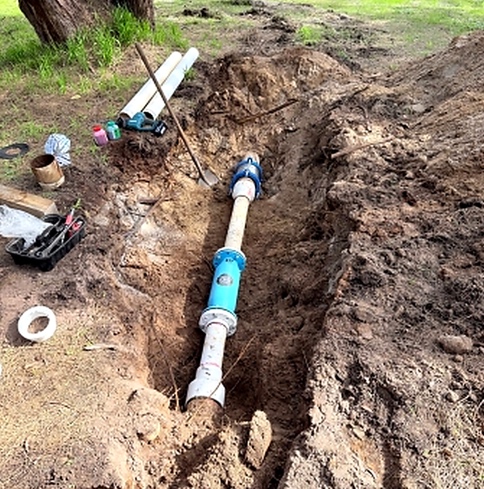 Marri Park Golf Course: PW400 4" (100mm) installed
